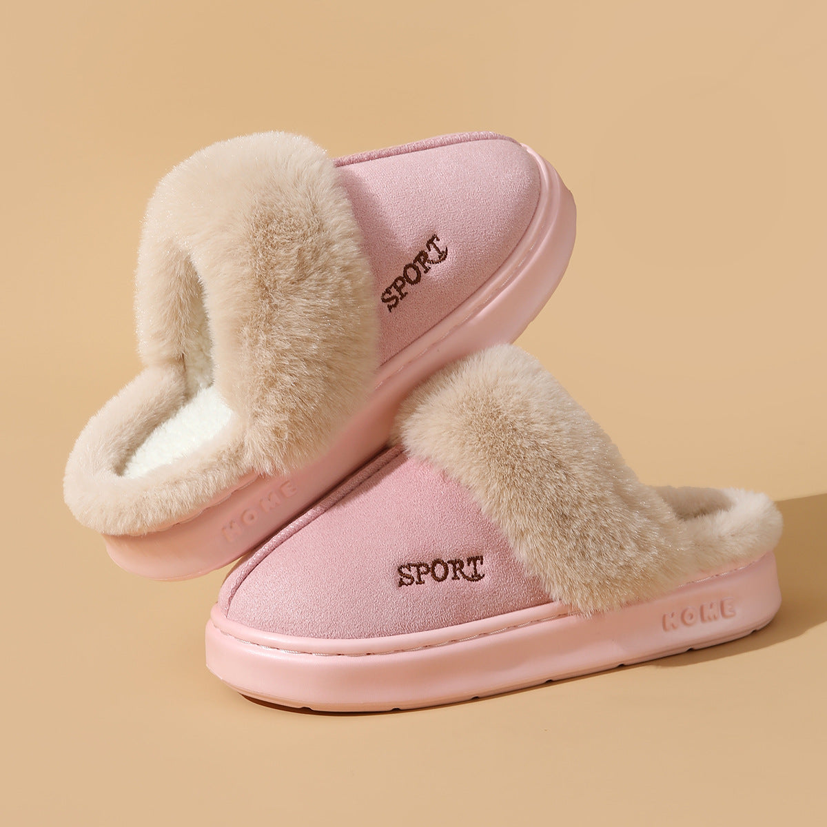 厚底スリッパ ピンク