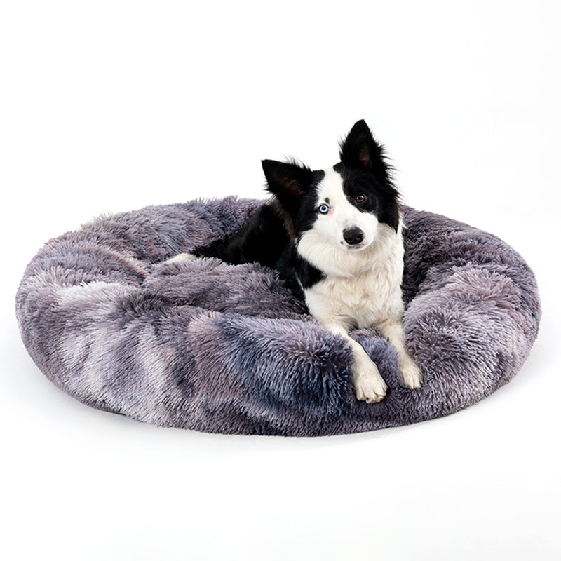 ぐっすりドーナツベッド｜犬・猫用 ふわふわ 丸型ペットベッド 洗える S〜XL